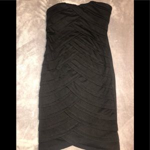 Black strapless dress